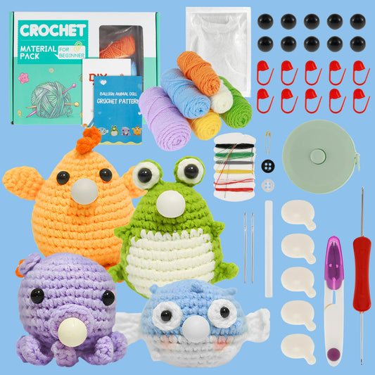 Press Bubble Animal Crochet Kit